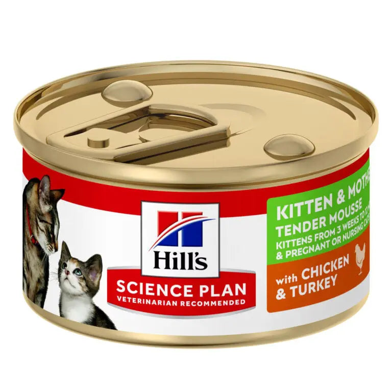 HILL'S SCIENCE PLAN KITTEN & MOTHER MOUSSE WITH CHICKEN & TURKEY 85G Hills