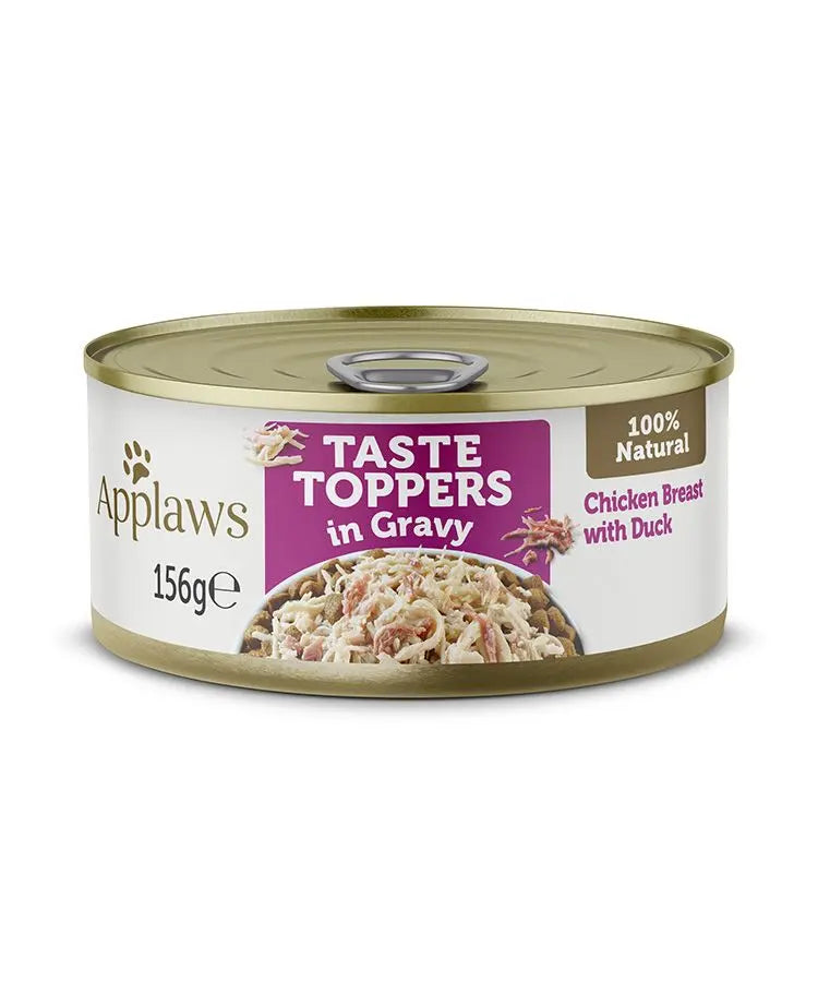 APPLAWS TASTE TOPPERS IN GRAVY WET DOG FOOD 156G TIN APPLAWS