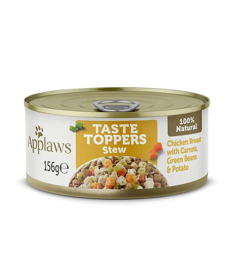 APPLAWS TASTE TOPPERS STEW WET DOG FOOD 156G TIN APPLAWS