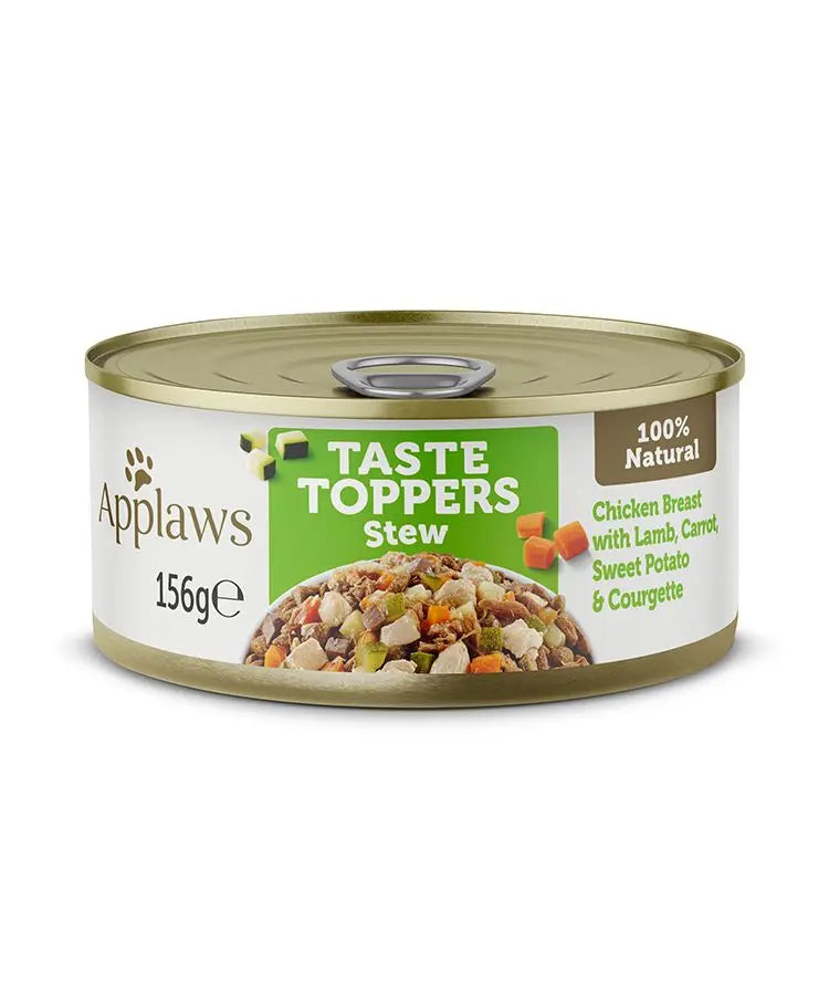 APPLAWS TASTE TOPPERS STEW WET DOG FOOD 156G TIN APPLAWS