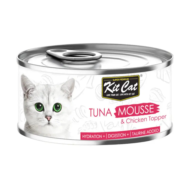 KIT CAT TUNA MOUSSE WITH CHICKEN TOPPER 80G KIT CAT