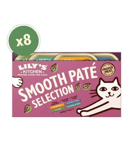 LILY'S KITCHEN PATE SELECTION MULTIPACK WET CAT FOOD 8X85G LILY'S KITCHEN