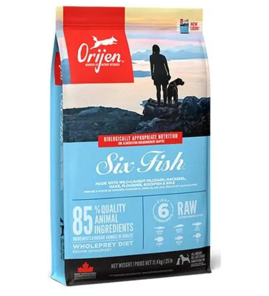 ORIJEN SIX FISH PROTEIN-RICH ADULT DOG DRY FOOD ORIJEN