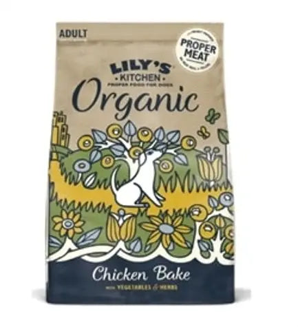 LILY'S KITCHEN ORGANIC CHICKEN BAKE WITH VEGETABLE & HERB ADULT DRY DOG FOOD LILY'S KITCHEN