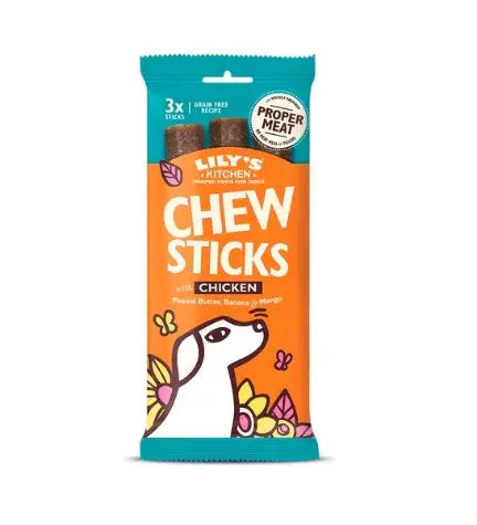 LILY'S KITCHEN DOG CHEW STICKS DOG TREATS 120G LILY'S KITCHEN