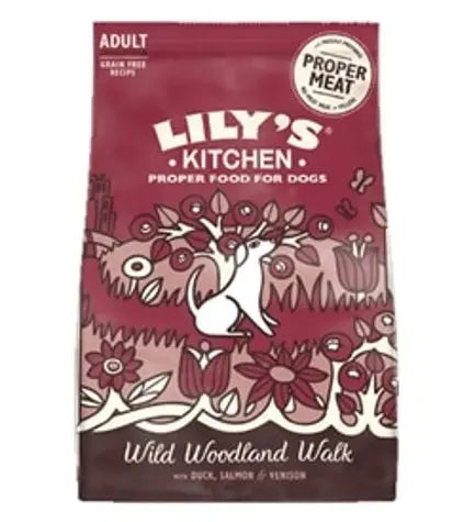 LILY'S KITCHEN WILD WOODLAND WALK WITH DUCK, SALMON & VENISON ADULT DRY DOG FOOD LILY'S KITCHEN